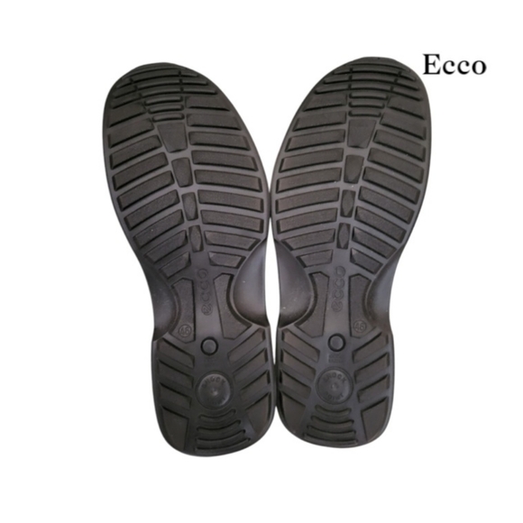 46 ECCO Fusion 2 Coffee Brown  Leather Slip On Loafer Oxford Shoe Men 12 12.5 - Picture 7 of 11